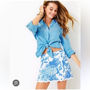 NWOT Lilly Pulitzer Michelina Cotton Skort - Glisten In The Sun - Size 4